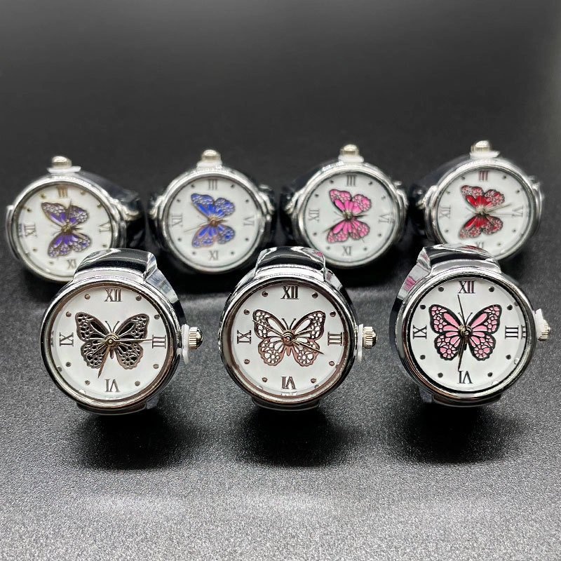 Sweet Butterfly Quartz Watch Rings Women's Watches