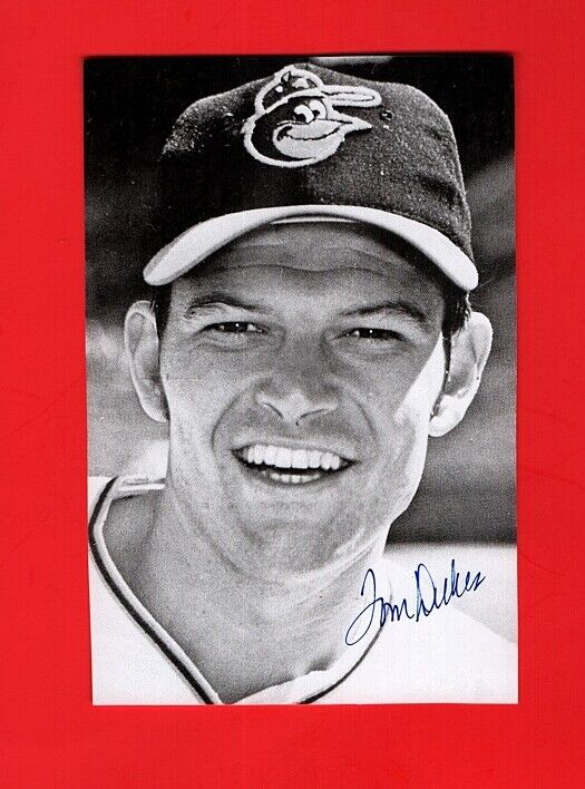 1971 TOM DUKES-BALTIMORE ORIOLES AUTOGRAPHED 4X6 Photo Poster painting