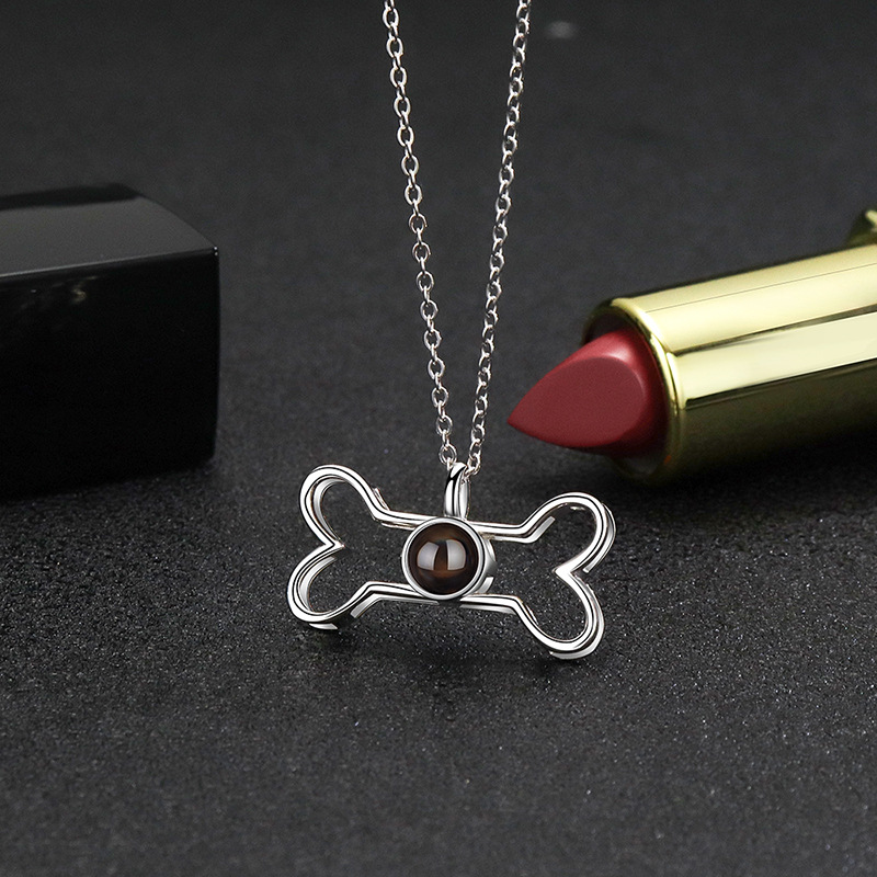 Loveyoufancy S925 Pet Bone Projection Necklace