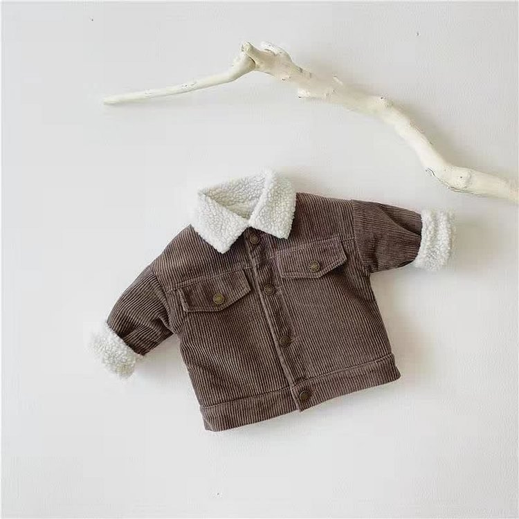 Baby Toddler Lapel Collar Corduroy Jacket