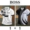 Camisa polo masculina BOSS&reg;, pacote com 2 unidades #ADM41