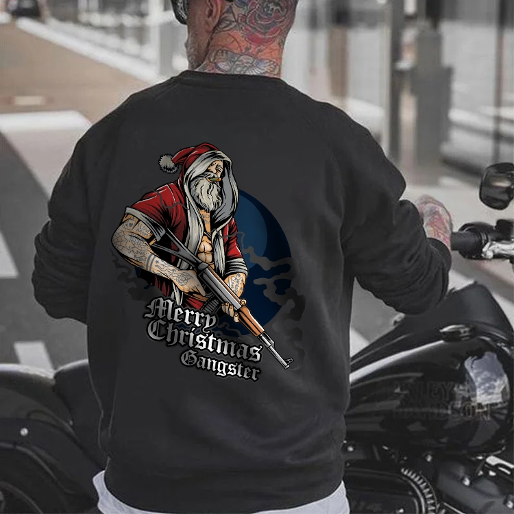 Merry Christmas Gangster Christmas Winter Warm Sweatshirt