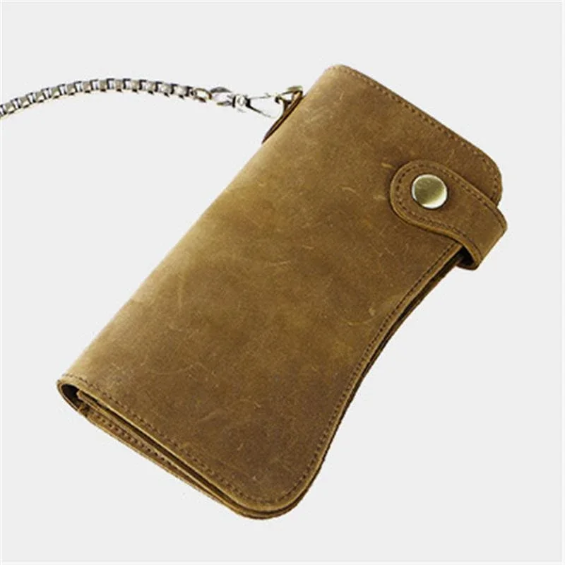 Mens Anti-Theft Vintage Business Wallets Soft Leather Card Holder