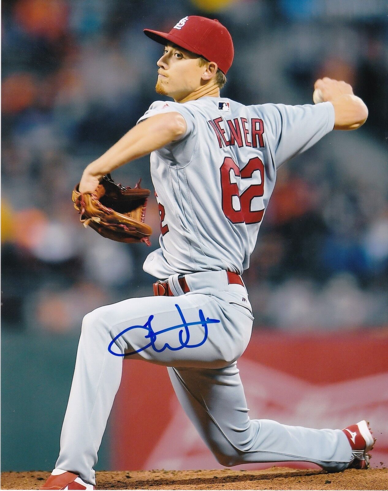 LUKE WEAVER ST. LOUIS CARDINALS ACTION SIGNED 8x10