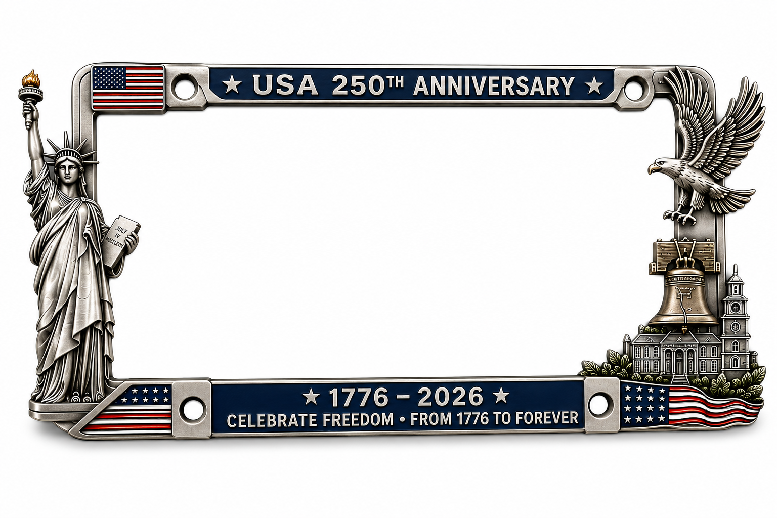 USA 250th Anniversary License Plate Frame