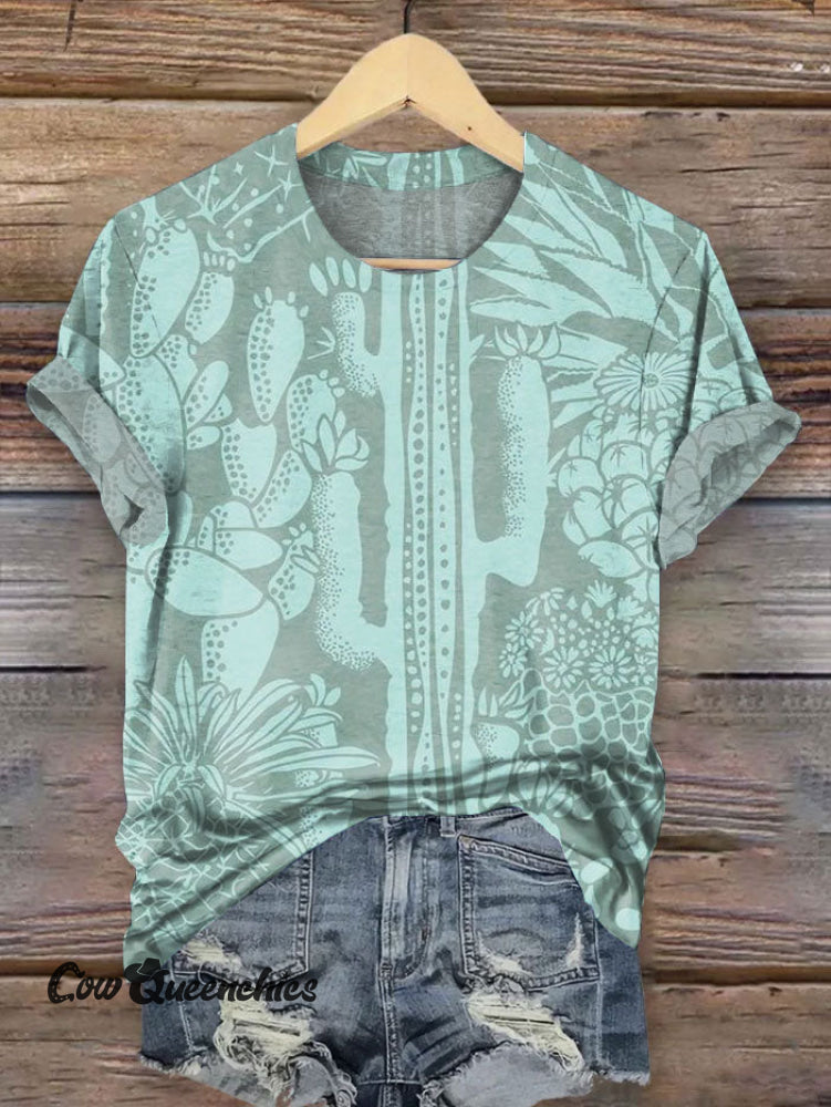 Cactus Print T-shirt Multicolor / S