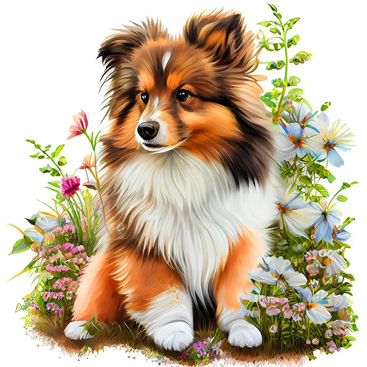 Dog - Full Round - Diamond Painting (30*30cm)