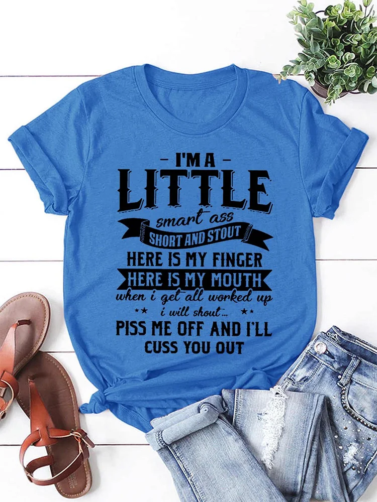 Bestdealfriday I'm A Little Smart Ass Women's Round Neck T-Shirt