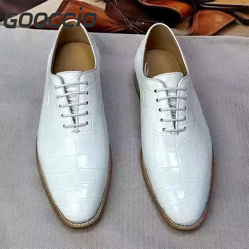 MY200 Crocodile Leather Dress Shoes/Oxford Shoes For Men GOOCCIO   