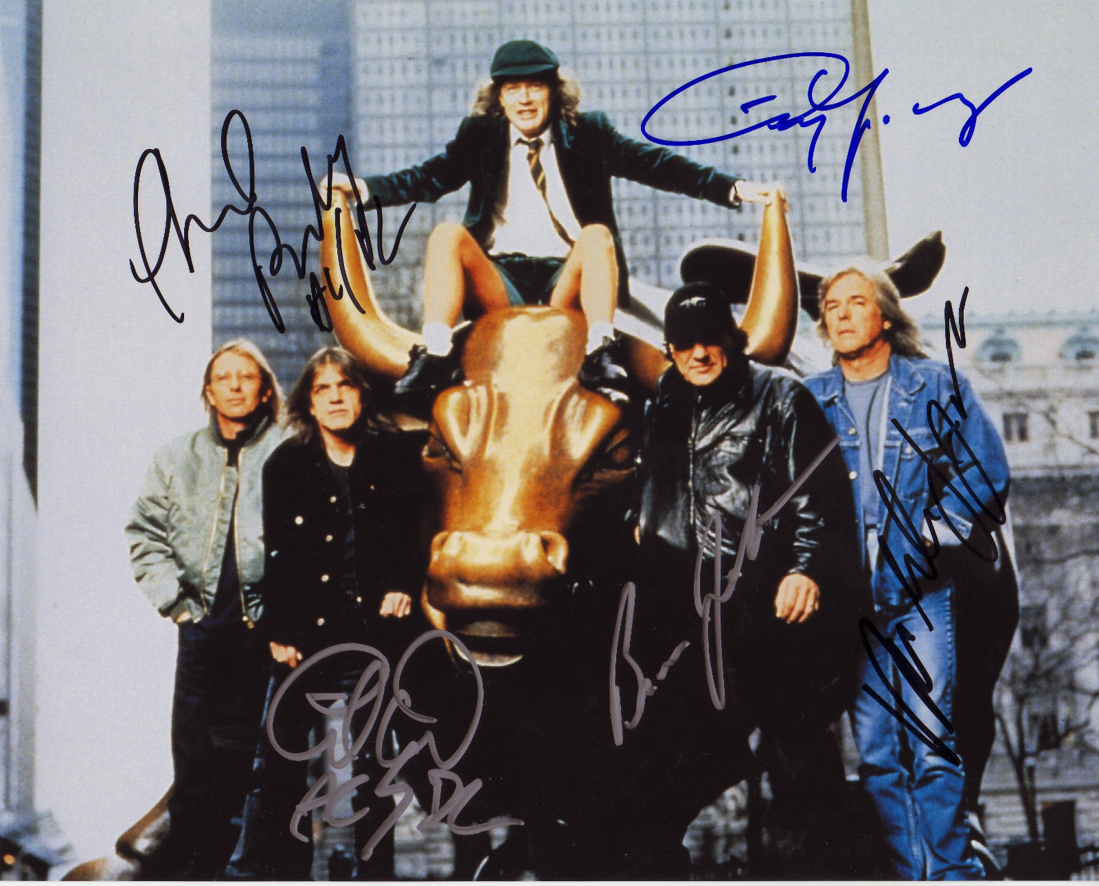 ACDC AUTOGRAPH SIGNED PP Photo Poster painting POSTER