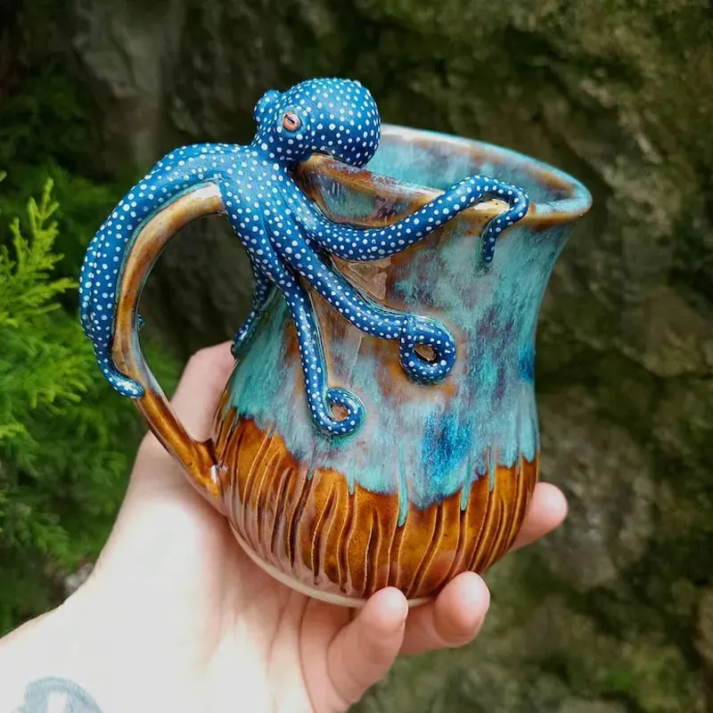 🐙Handmade Octopus Mug