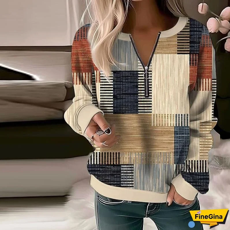 Casual Color Block Sweatshirt