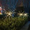 Solar ground plug fireworks LED starry copper wire flashing lights outdoor waterproof lawn garden decorative lights