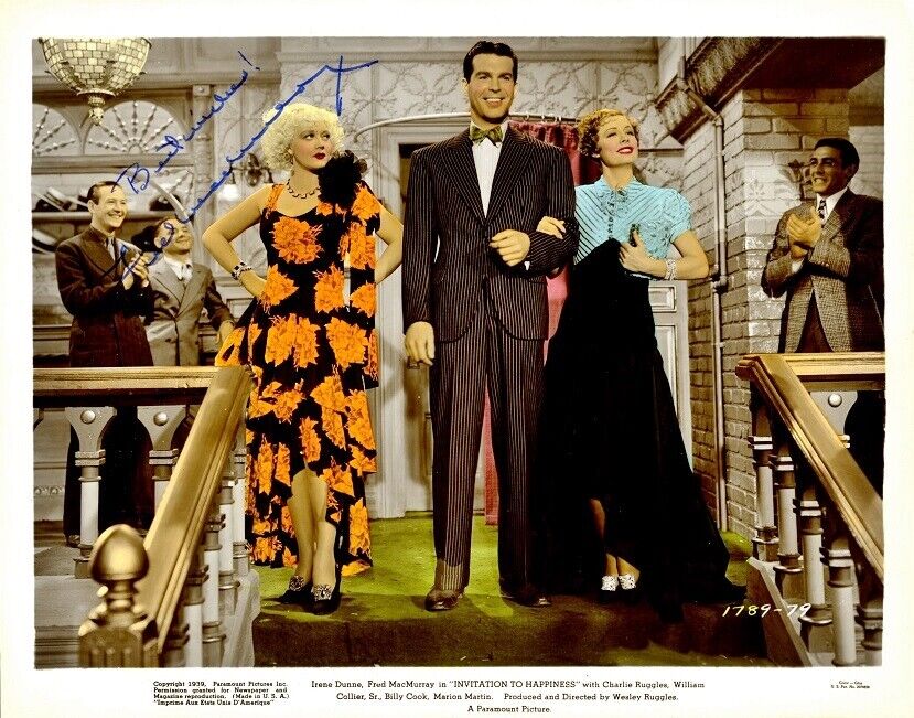 FRED MACMURRAY Signed Photo Poster painting - Invitation To Happiness