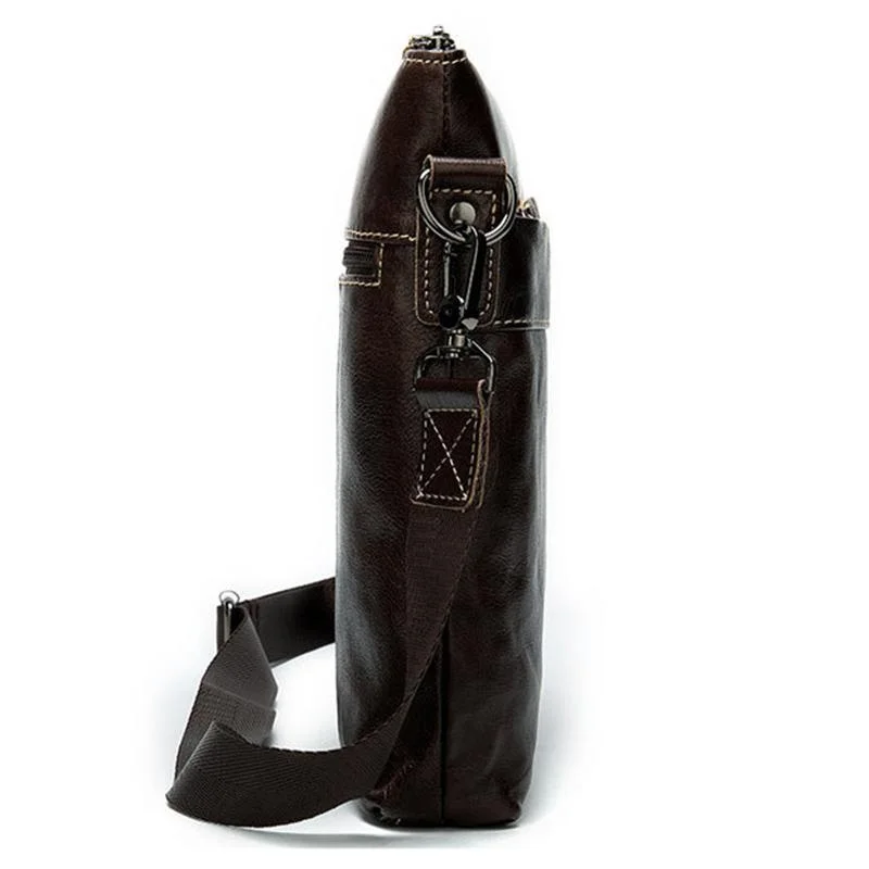 Organizational Layout Grain Textured Style Contrast Stitching Crossbody Sling Bag