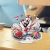 DIY Swan Acrylic Special Shape Diamond Painting Desktop Ornaments