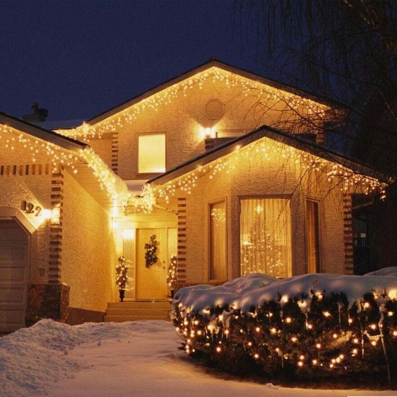 Christmas Garland LED Curtain Icicle String Light 220V 4.5m 100 LEDs