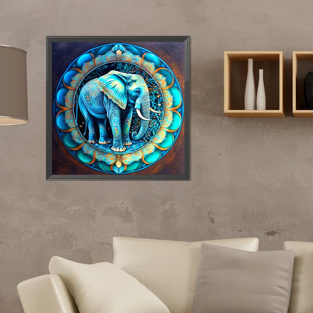 Diamond Painting - Full Round Drill - Elephant(Canvas|40*40cm)