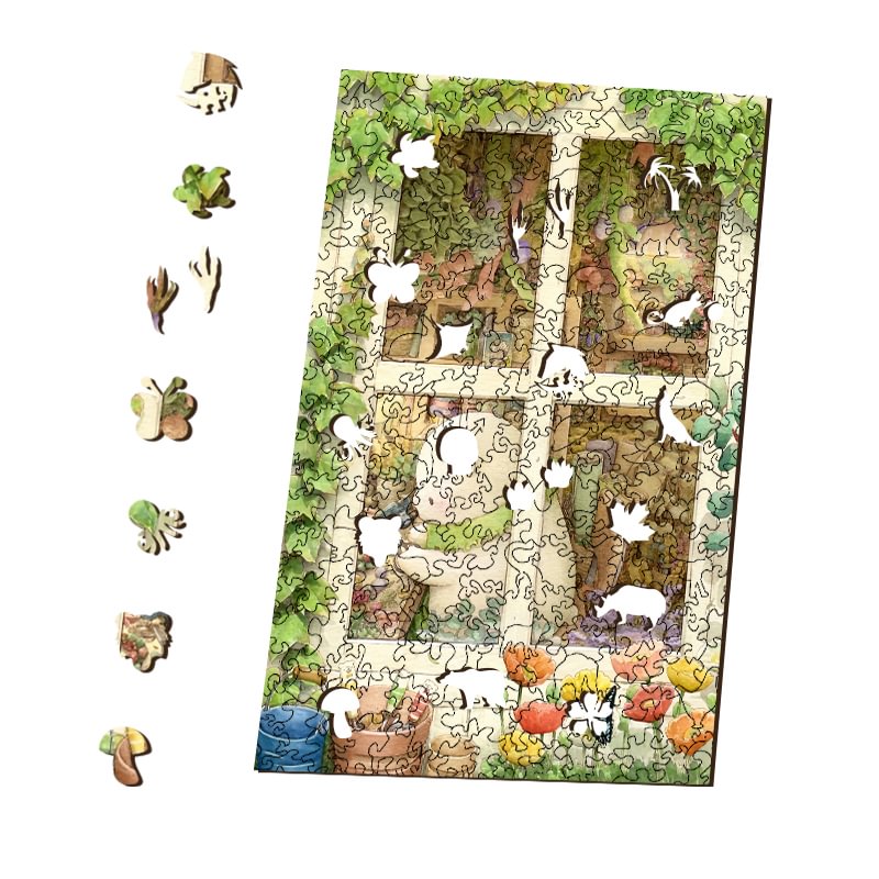 Ericpuzzle™ Ericpuzzle™White Bear's Daily Hobbies Wooden Jigsaw Puzzle