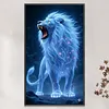 Blue Glowing Lion-11CT Stamped Cross Stitch 40*70cm(Big Size) tapestrymarket