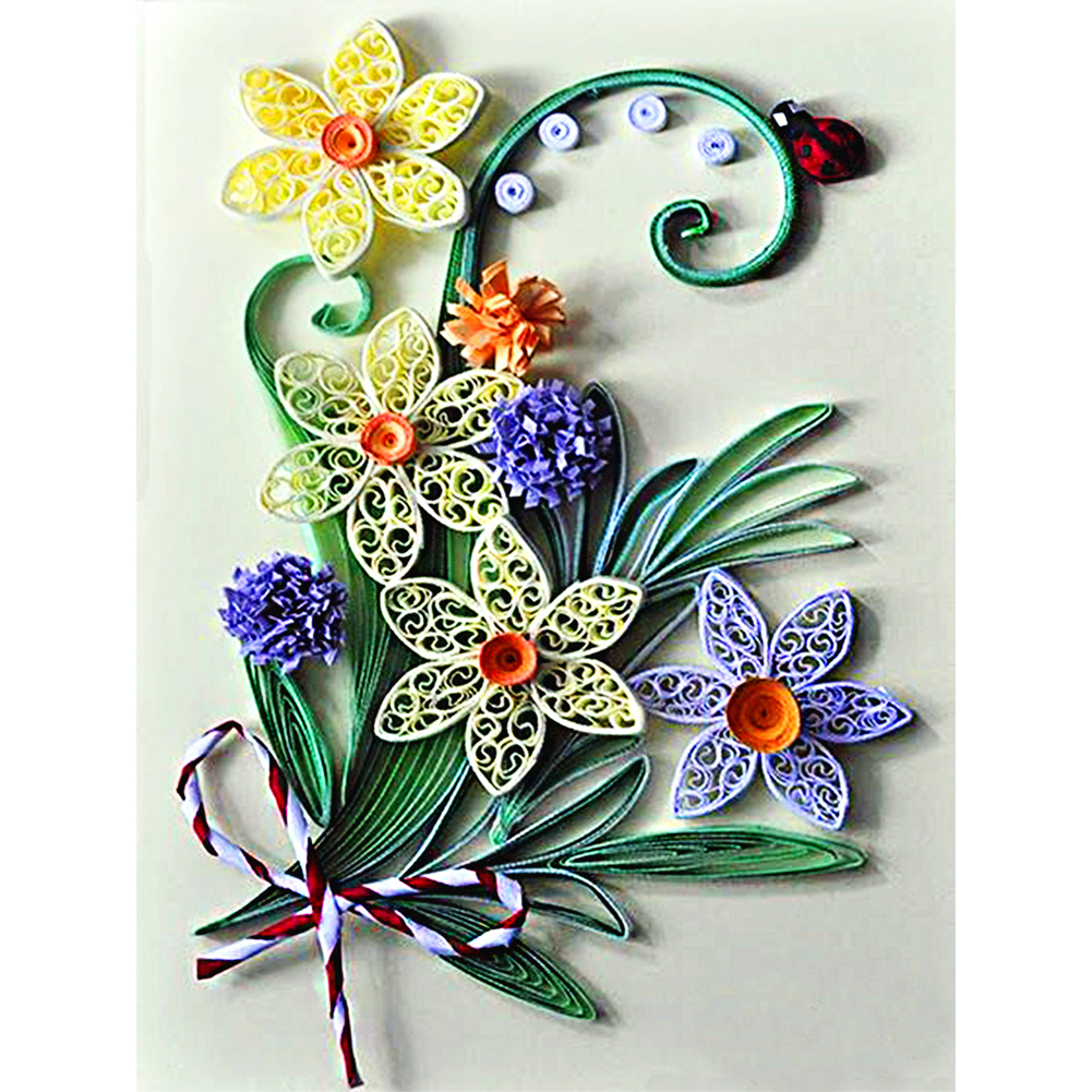 

Flower Quilling Paper - Round Drill Diamond Painting - 30*40CM, 01, 501 Original
