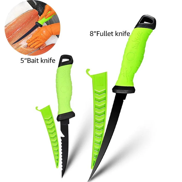 5 Inch Stainless Steel Fish Fillet Boning Knife, Professional Fishing Knife Slicing Knife with Knife Sheath