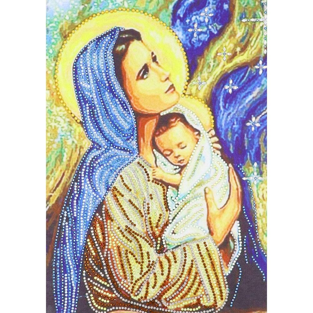 Diamond Painting - Special Shaped Drill - Mother & Kids(30*40cm)