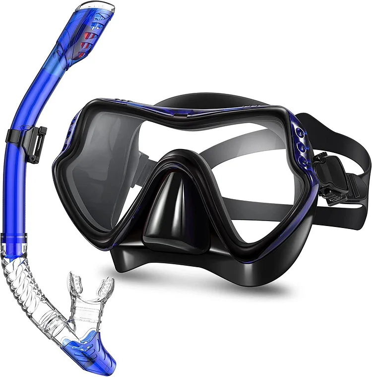 Diving Mirror Breathing Tube Set for Men and Women New Adult Large Frame Silicone Face Mirror Swimming Submarine Mask