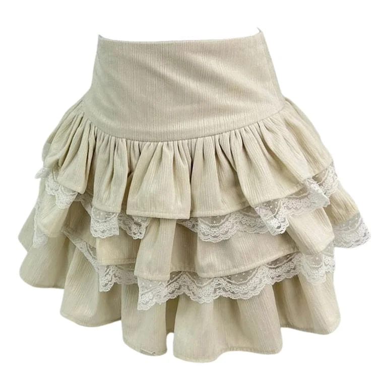 Fairy Ruffled Lace Skirt