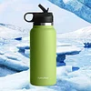 40oz Insulated Cup Mug Straw Lid Stainless Steel Thermos Water Bottle Wide Mouth