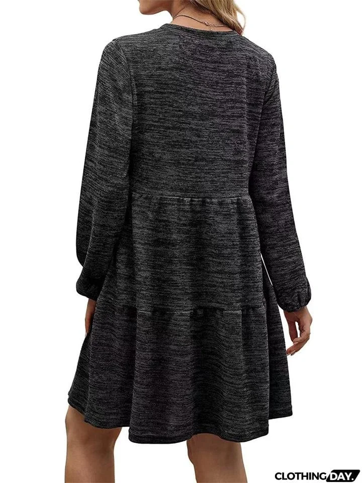 Stylish Square Collar Splice Dresses for Female