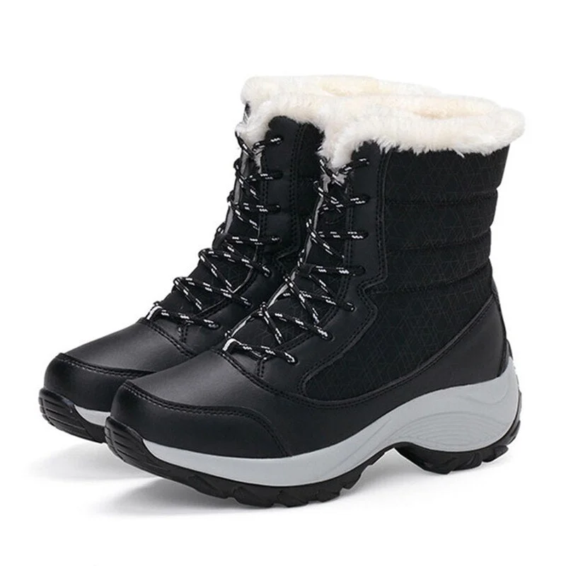 Winter Shoes Woman Boots Platform Thick Fur Snow Boots Women Winter 2019 Warm Winter Boots Female Plus Size Chaussures Femme