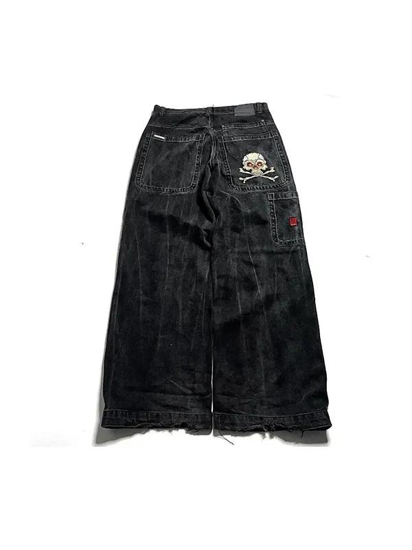 Retro Embroidery Hip Hop Street Boyfriend Jeans