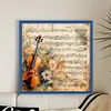 Violin Notes-11CT Stamped Cross Stitch 45*45cm