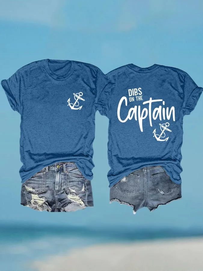 🔥Buy 3 Get 10% Off🔥Dibs On The Captain Anchor Print T-Shirt