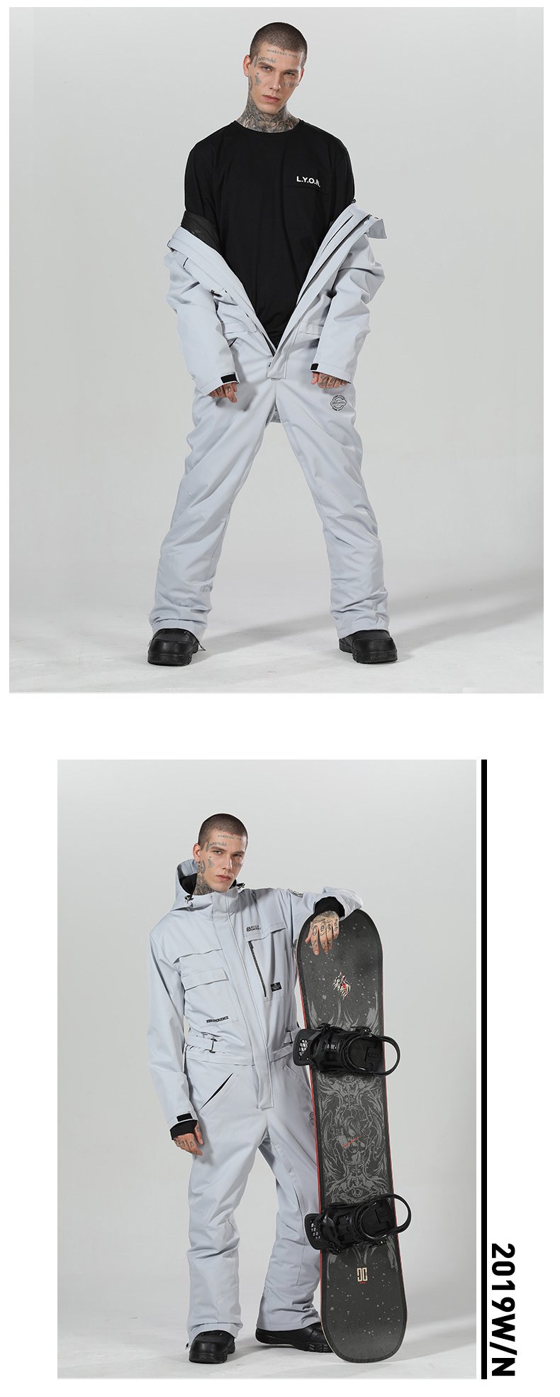 High Experience Winter Snowsports Stylish One Piece Snowboard Suits