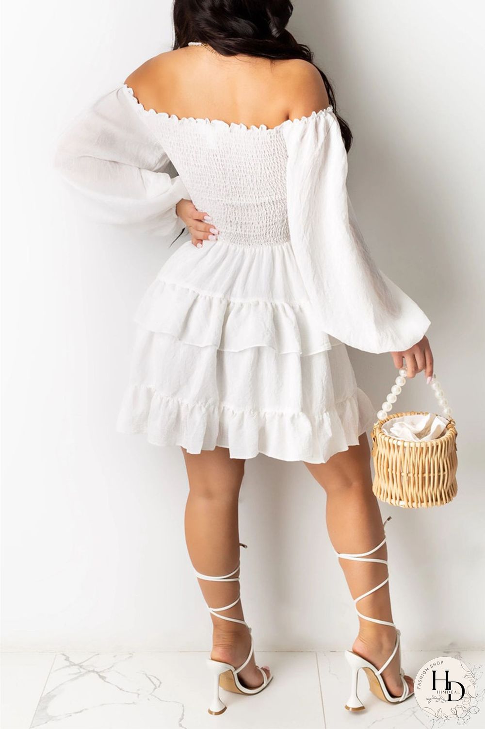 Black Sexy Casual Solid Hollowed Out Off the Shoulder Long Sleeve Dresses