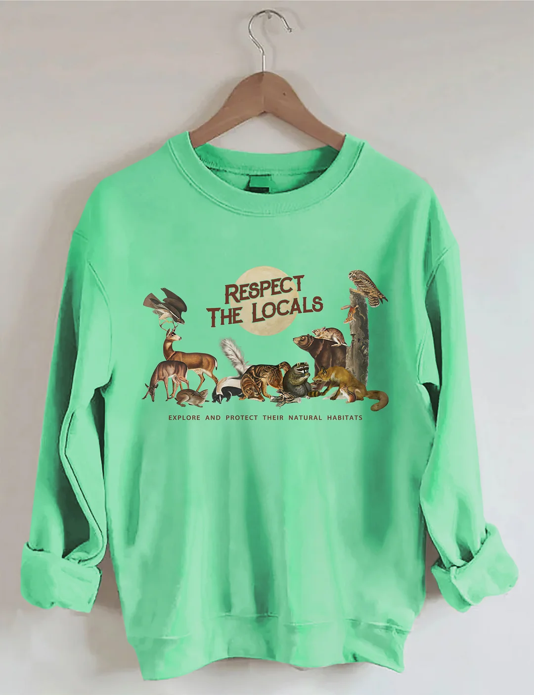 Respect The Locals Woodland Animals Sweatshirt