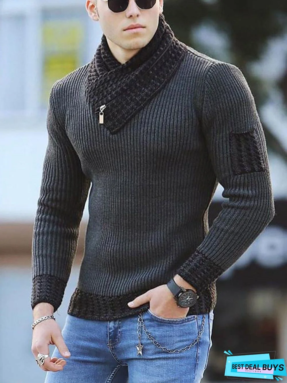 Men's Casual Slim Sweater