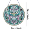 Diamond Painting Wooden Owl Hanging Clock Kit