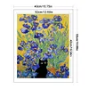 Van Gogh Irises And Black Cat-11CT Stamped Cross Stitch 40*50cm/15.75*19.69in