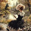 (4-Pack)Retro Girl-Full Round Diamond Painting 30*30CM