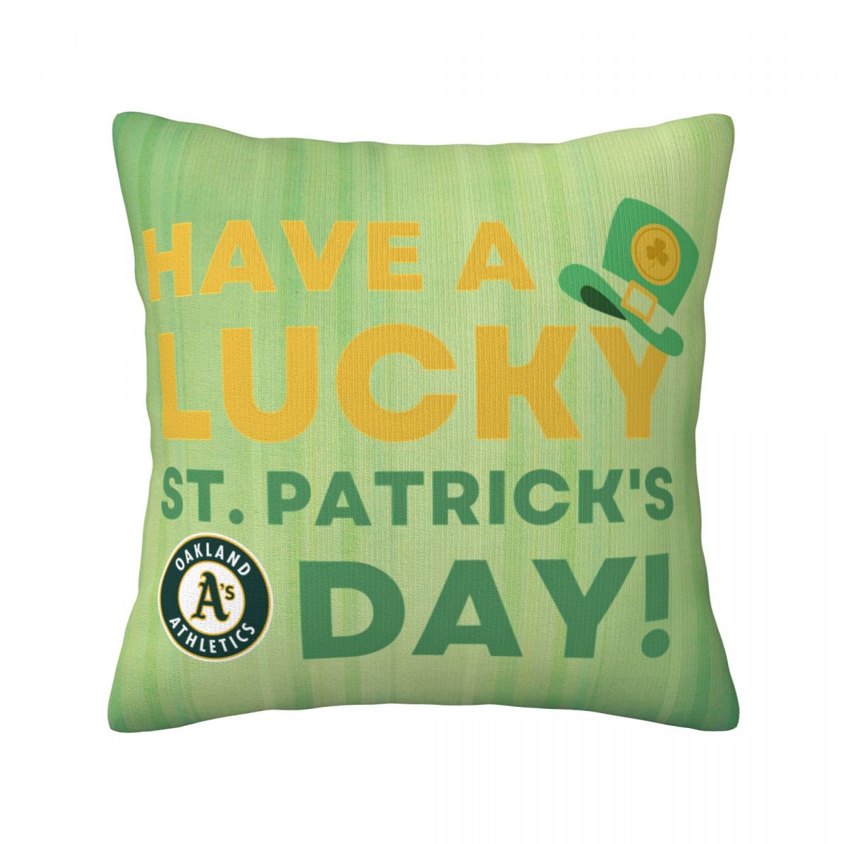 Oakland Athletics St Patrick's Day Have A Lucky Day Short Plush Cushion for Home Decor