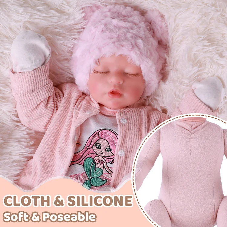 Babeside Sleeping Reborn Baby Kay 20'' Little Infant Girl Best Gift for Kids