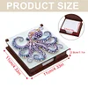Wooden DIY Octopus Diamond Painting Kit Note Box with 160 Papers for Office Desk