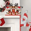 (US Local)DIY Xmas Diamond Art Door Frame Decoration Door Corner Pendants for Feiend Gifts