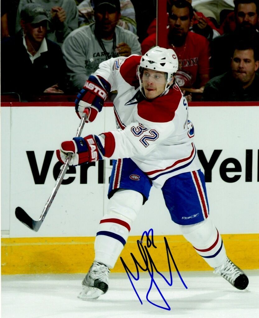 Signed 8x10 MARK STREIT Montreal Canadiens Photo Poster painting - COA