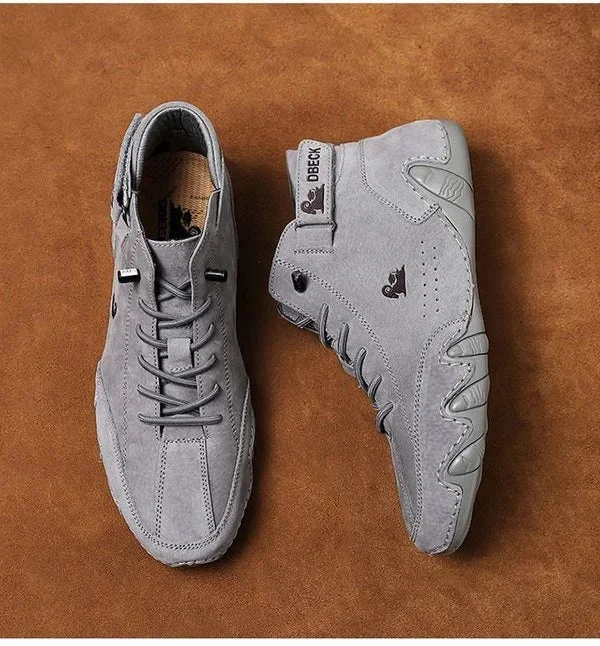 Unisex Italian Handmade Suede Velcro High Boots（Free Shipping）