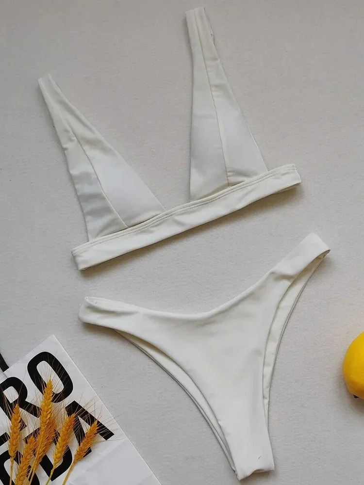 Cgacest 2025 Brazilian Triangle Bikinis High Cut bikini Women Swimsuit Female Swimwear Two pieces bikini Set Bather Bathing Suit Swim