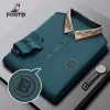 Long fashion casual business polo shirt